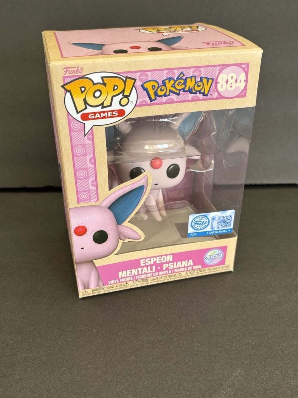 Funko Pop! Games Pokémon Espeon Soft Color #884 Vinyl Figure
